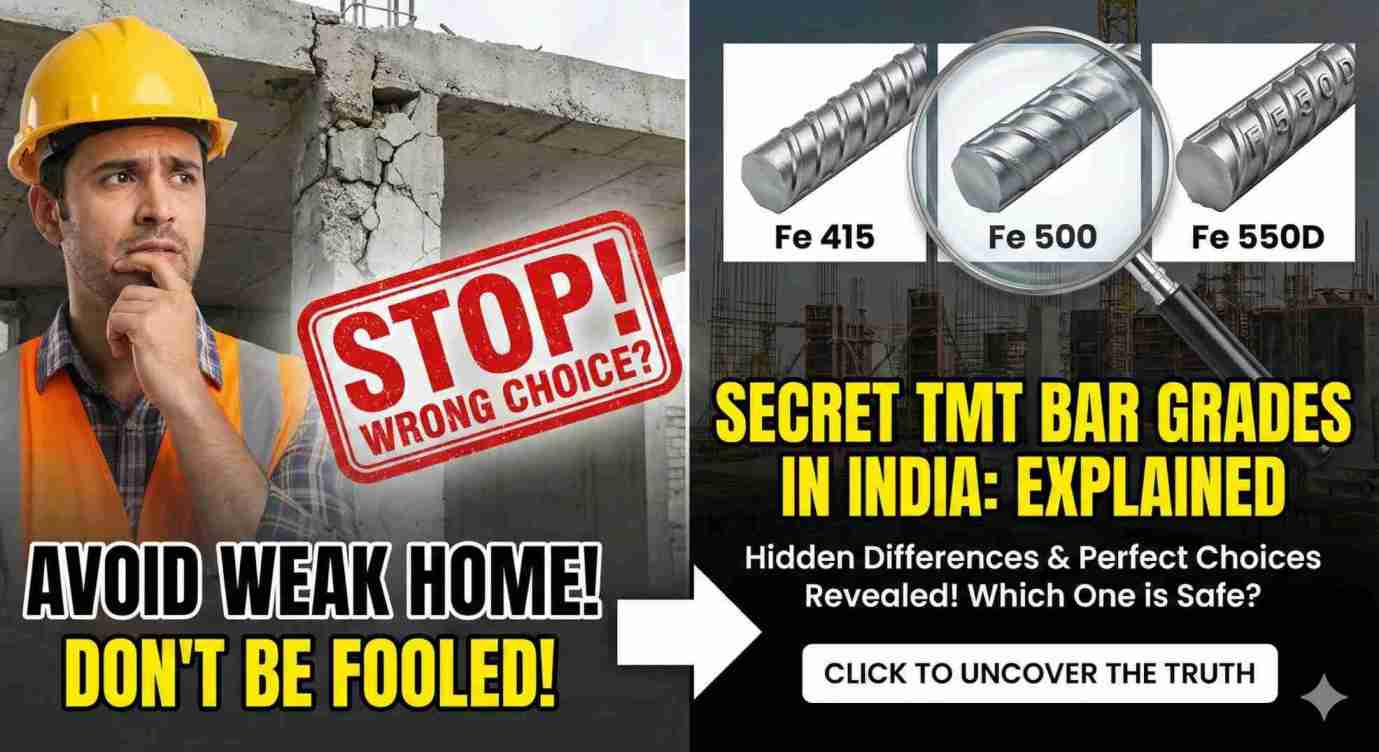 Steel TMT Bar Grades in India: Fe 415, Fe 500, Fe 550D Explained